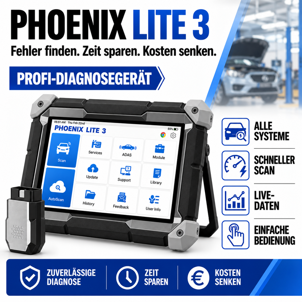 Professionelles Kfz-Diagnosegerät Phoenix Lite 3