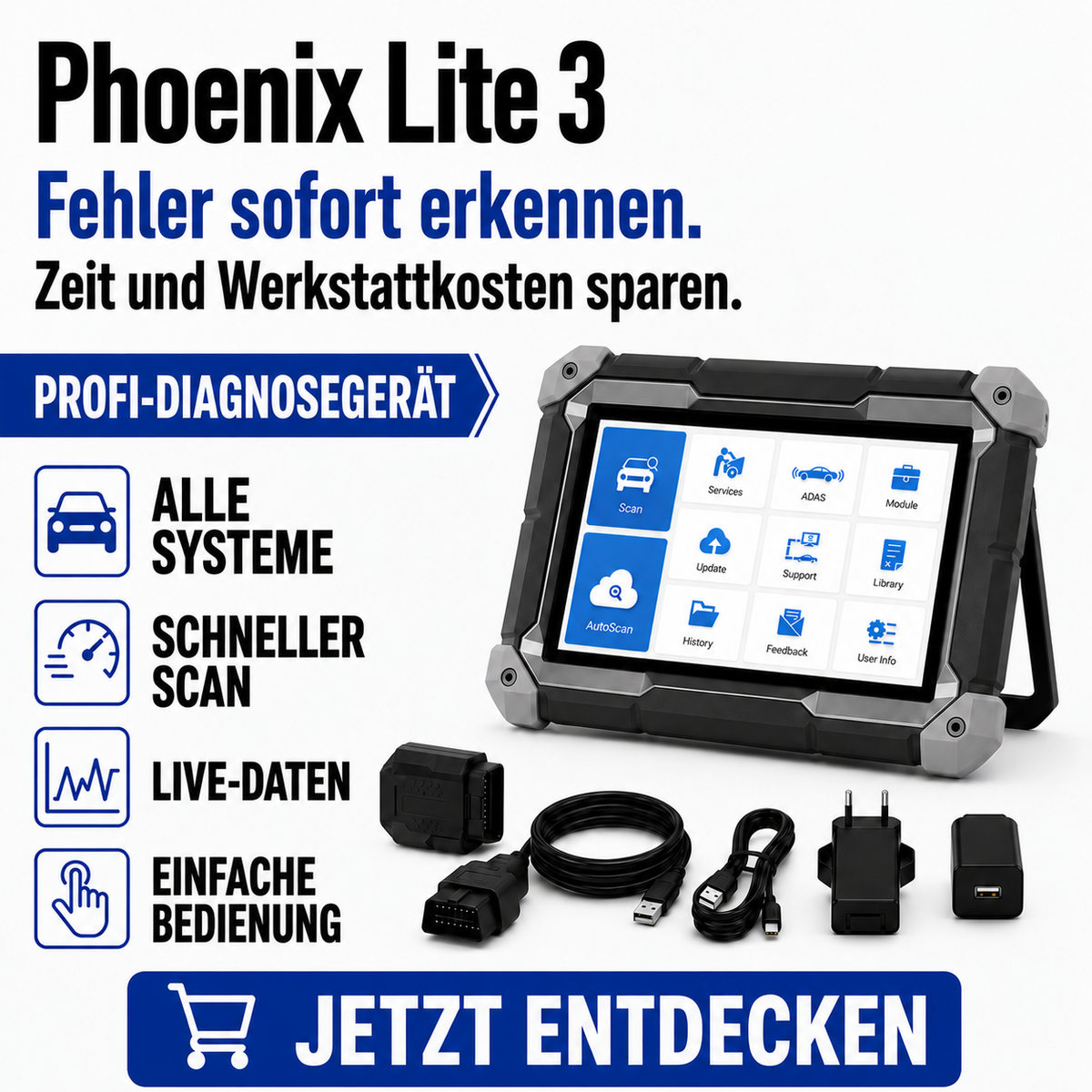 Professionelles Kfz-Diagnosegerät Phoenix Lite 3